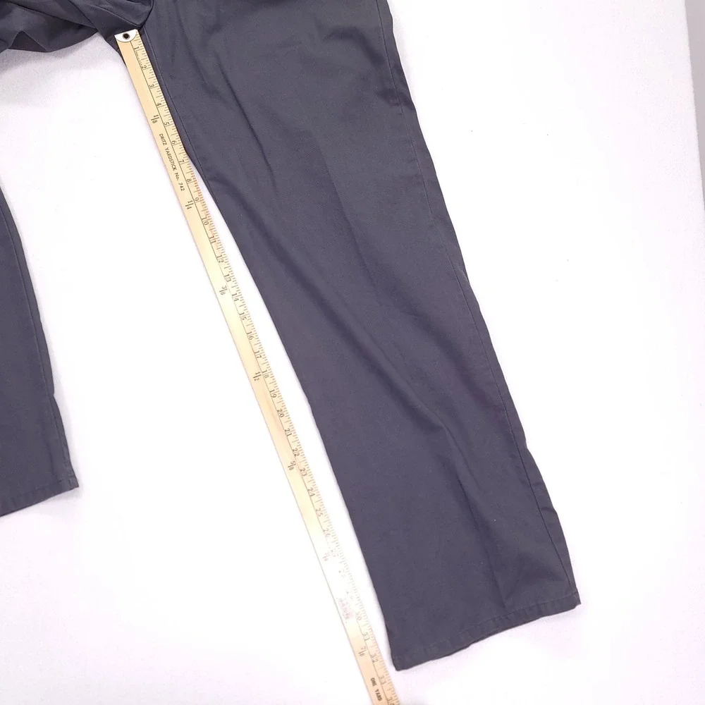Y2K Banana Republic‎ Mens 35L Emerson Straight Leg Chino Pants Gray Flat Front